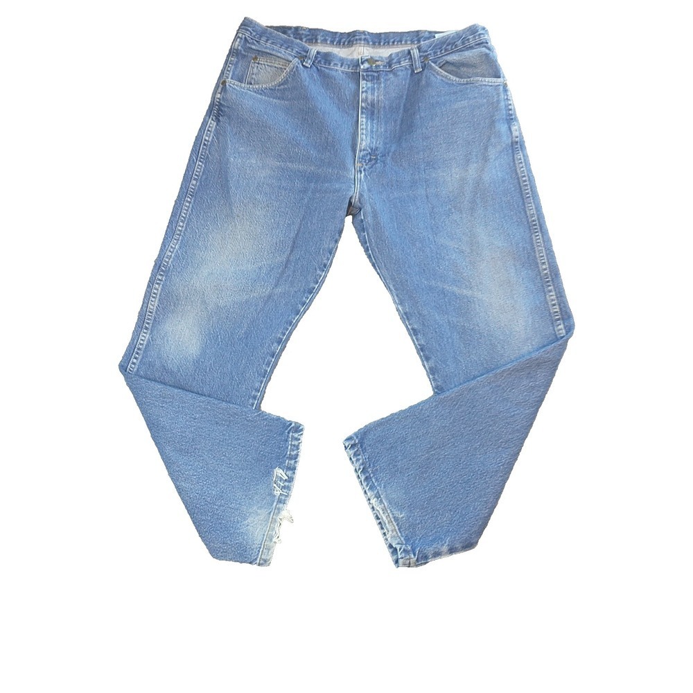 Wrangler Rugged Wear Mens Blue Straight Leg Jeans 38x29 Medium Wash 39902PW